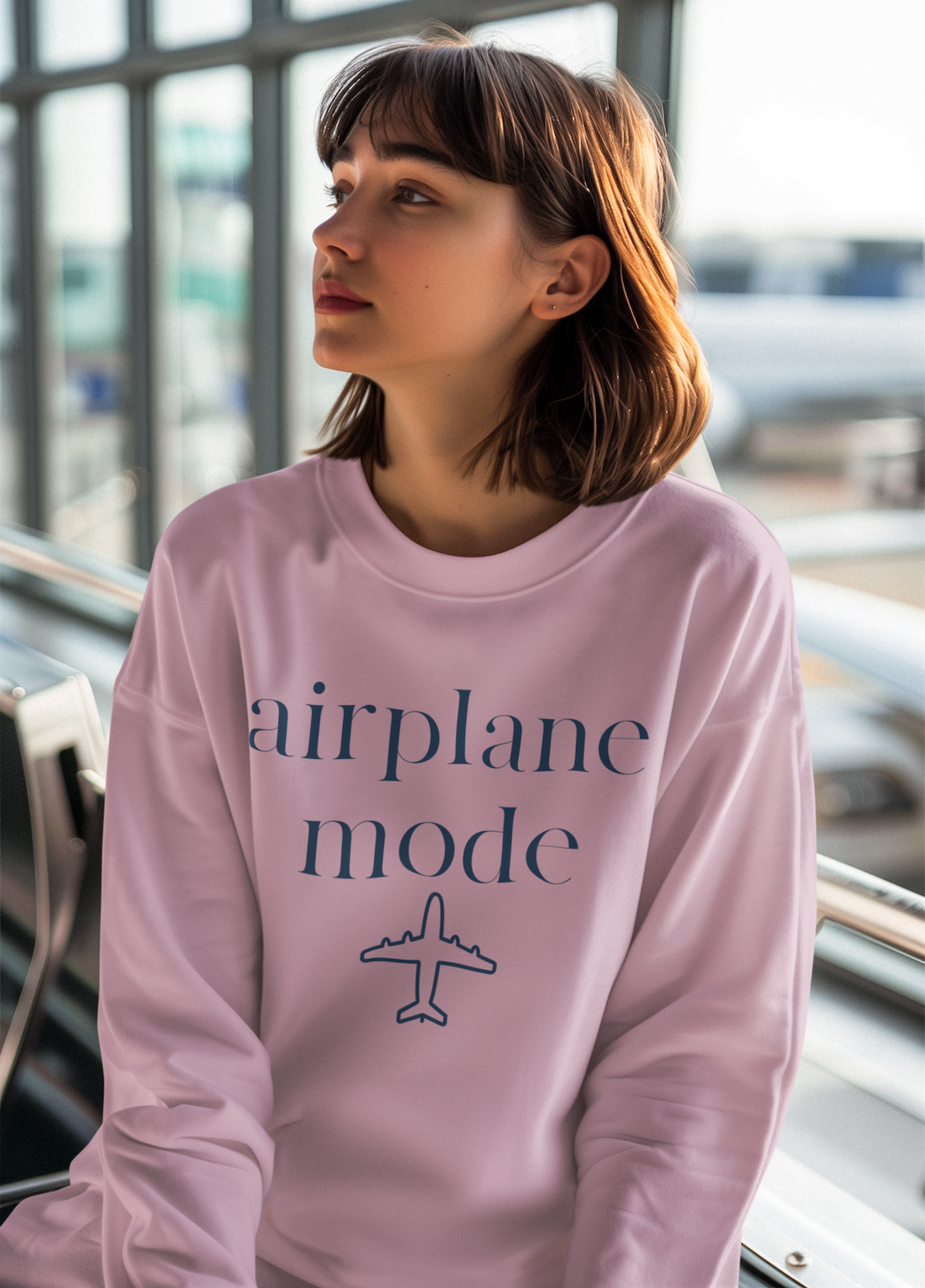 'Airplane Mode' Crewneck Sweatshirt