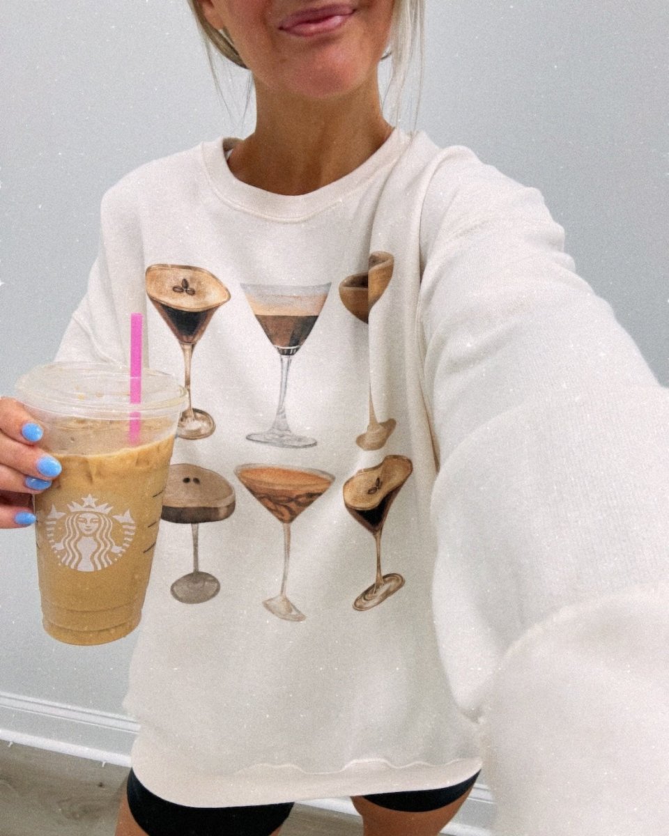 Espresso Martini' Crewneck Sweatshirt - United Monograms